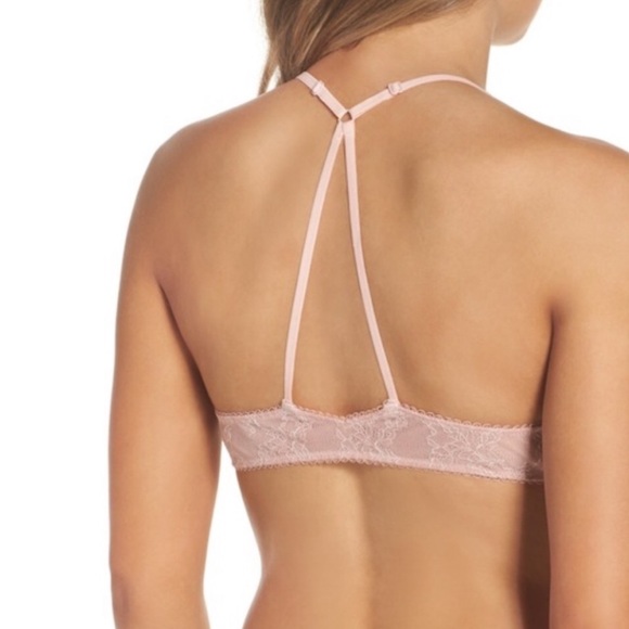 Free People Intimately FP Lace Bralette Pink Med - Picture 2 of 6